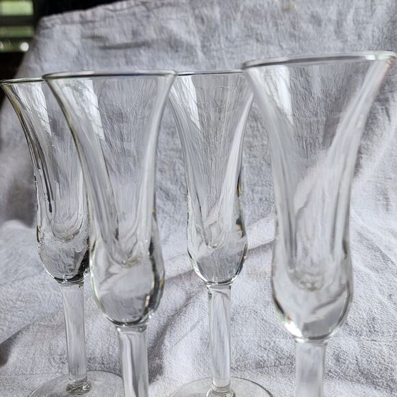 Set of 4 Vintage MCM Danish HOLMEGAARD Aperitif Cordial Glasses 5.75" H - Picture 5 of 12